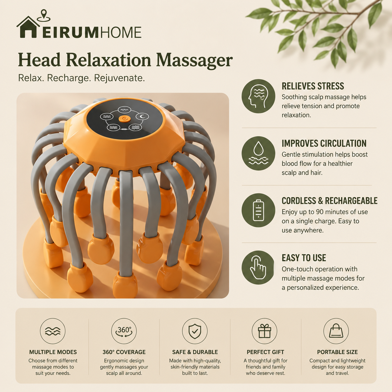 EirumHome™  Electric Scalp Massager
