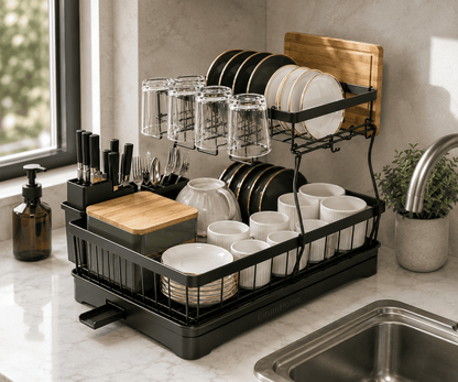 EirumHome™ FlowDry 2-Tier Dish Rack